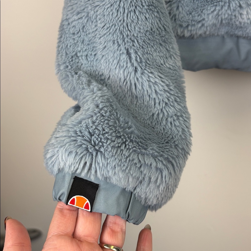 Ellesse Sky Blue Faux Fur Cozy Hoodie - Picture 9 of 10